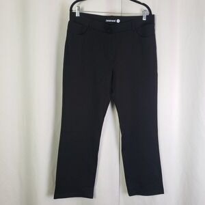 Betabrand Dress Pant Yoga Pants Black Straight Leg 7 Pocket XL Short Petite